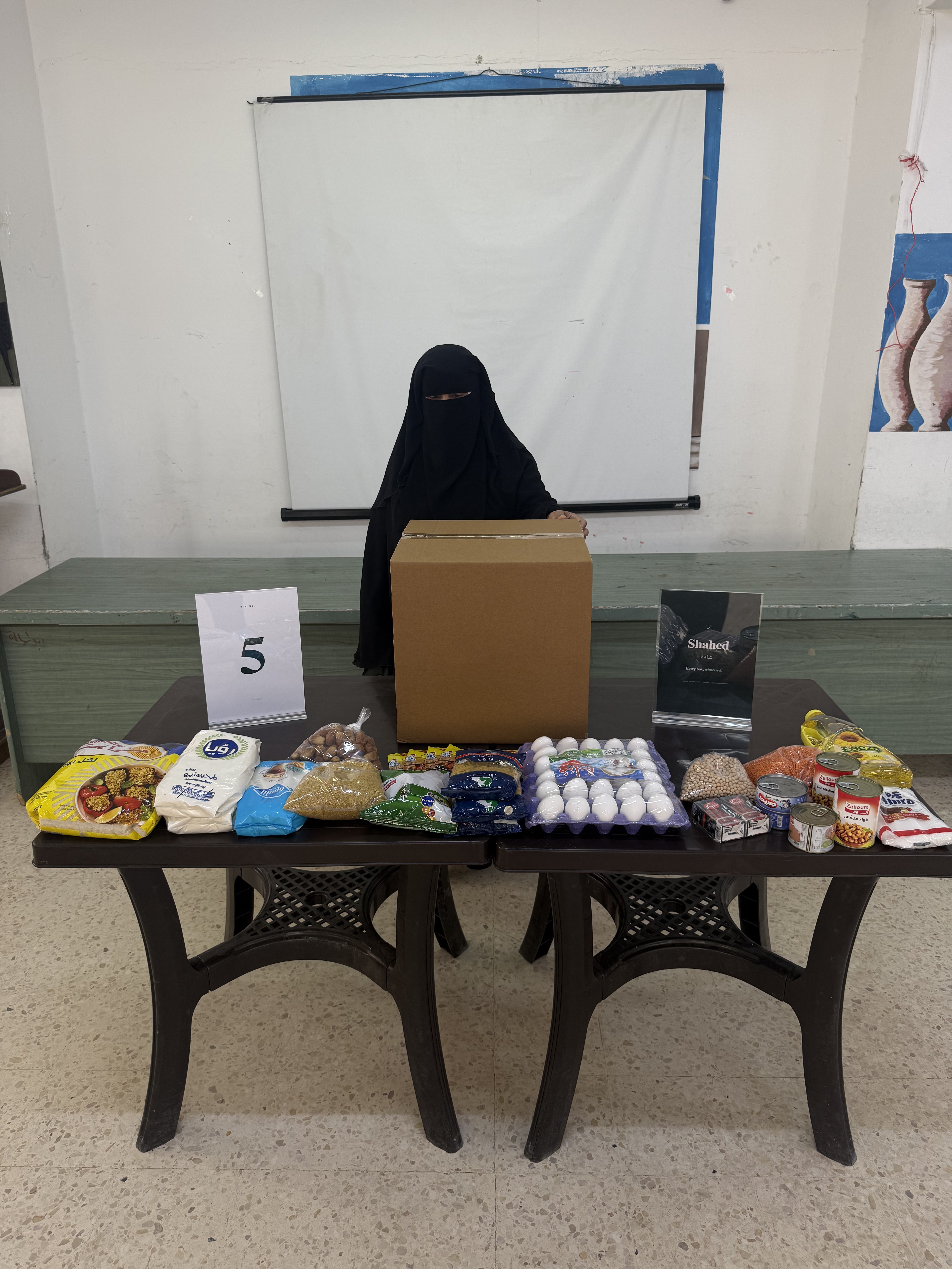 Delivery record for box №05, face blurred