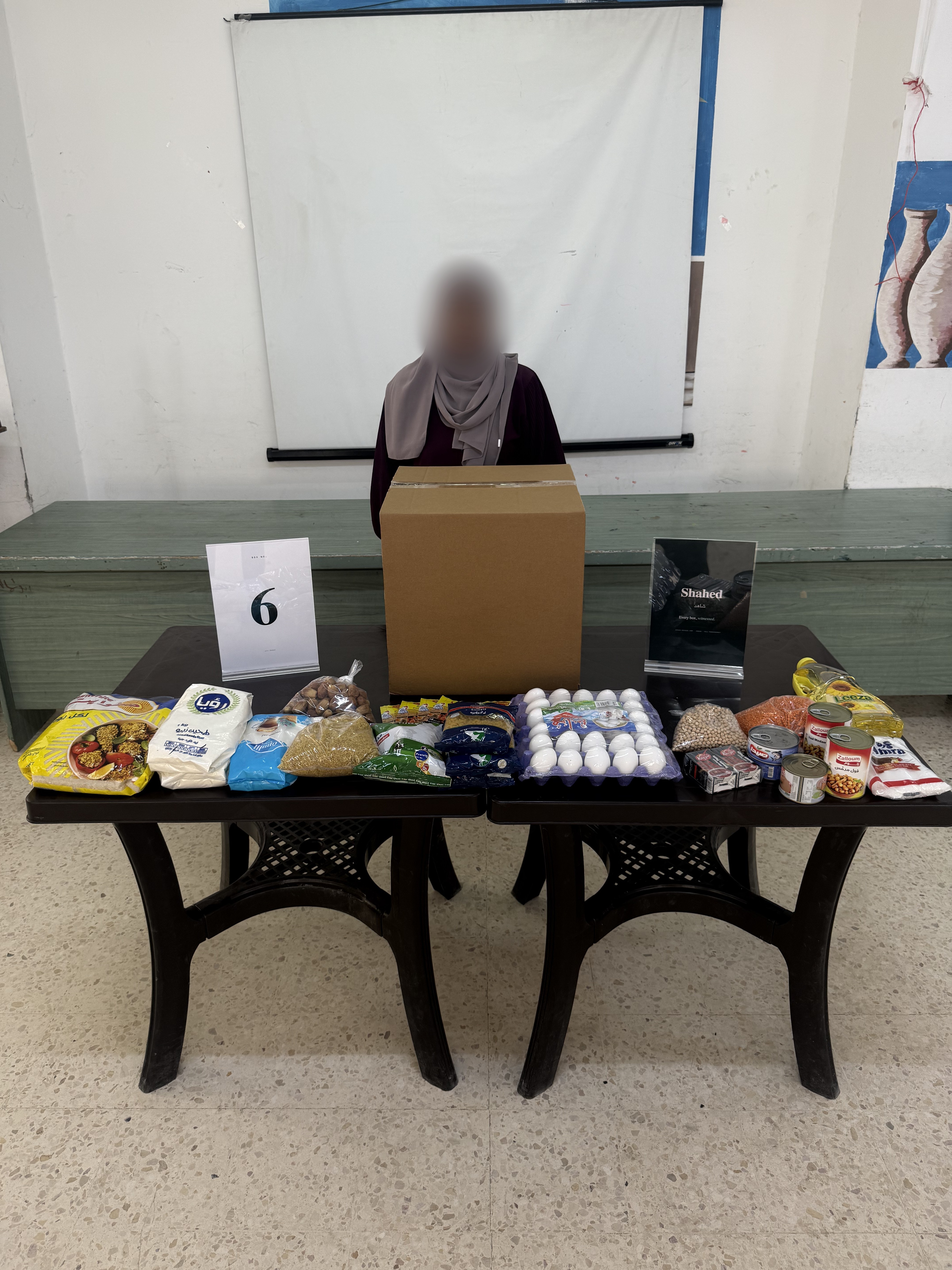 Delivery record for box №06, face blurred