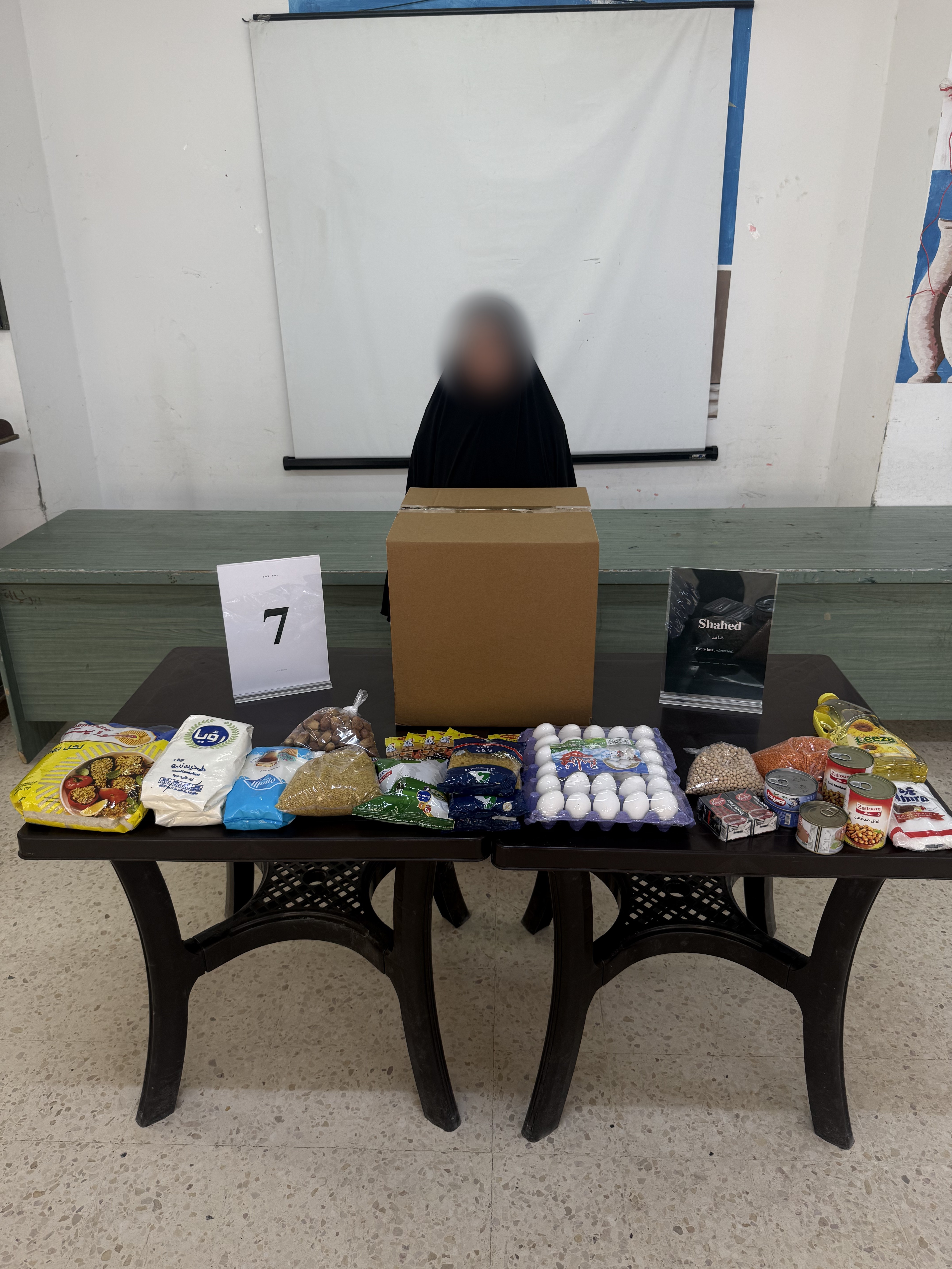 Delivery record for box №07, face blurred
